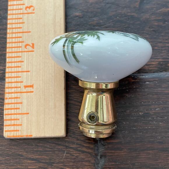 Vintage Porcelain Door Knob Floral Hand Painted? White with Flowers Single - Picture 2 of 16